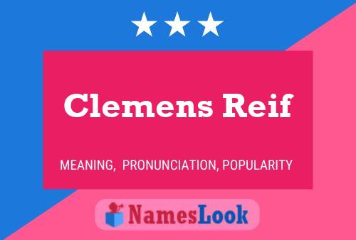 ملصق اسم Clemens Reif