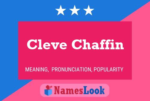 ملصق اسم Cleve Chaffin