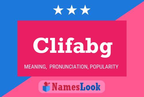 ملصق اسم Clifabg