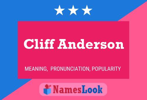 ملصق اسم Cliff Anderson