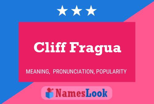 ملصق اسم Cliff Fragua