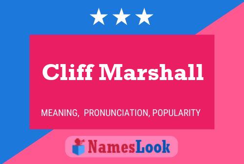 ملصق اسم Cliff Marshall