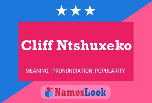 ملصق اسم Cliff Ntshuxeko