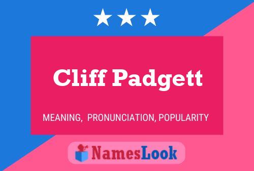 ملصق اسم Cliff Padgett