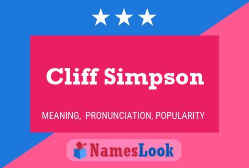 ملصق اسم Cliff Simpson