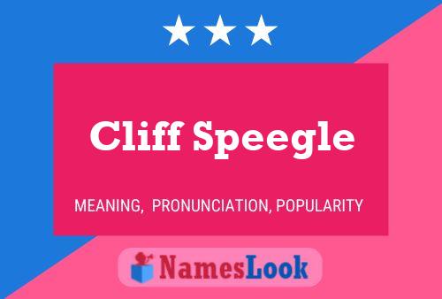 ملصق اسم Cliff Speegle