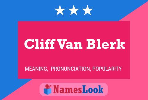 ملصق اسم Cliff Van Blerk