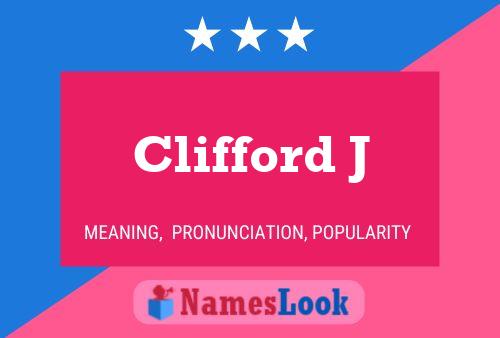 ملصق اسم Clifford J