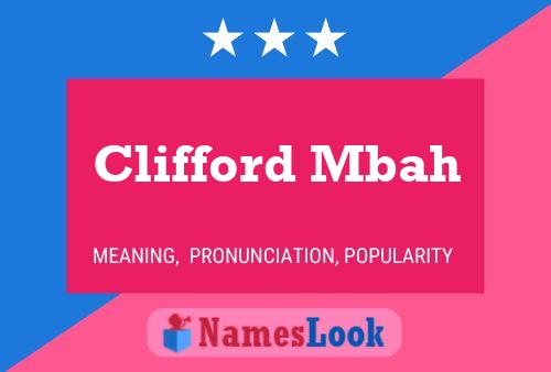 ملصق اسم Clifford Mbah