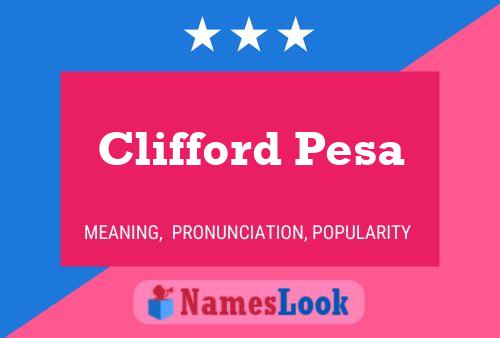 ملصق اسم Clifford Pesa