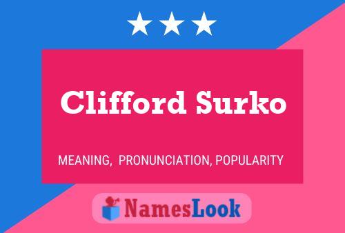 ملصق اسم Clifford Surko