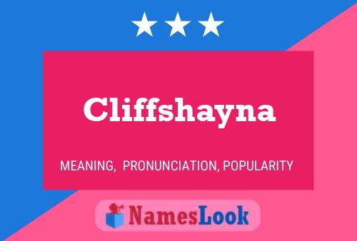 ملصق اسم Cliffshayna