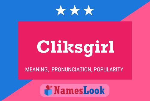 ملصق اسم Cliksgirl