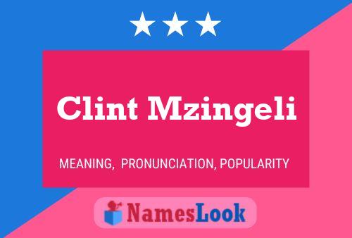 ملصق اسم Clint Mzingeli