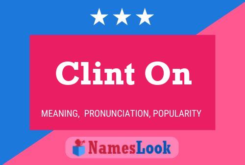 ملصق اسم Clint On