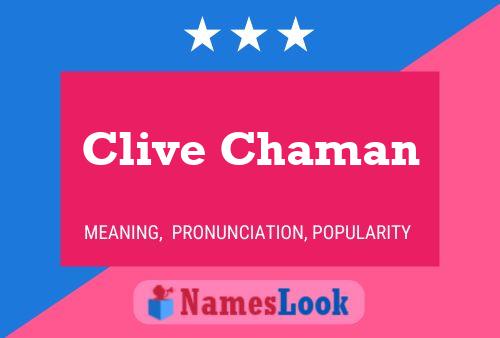 ملصق اسم Clive Chaman