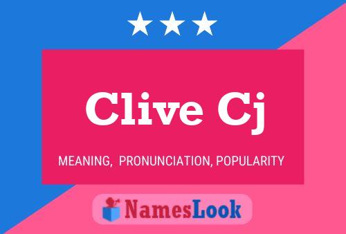 ملصق اسم Clive Cj