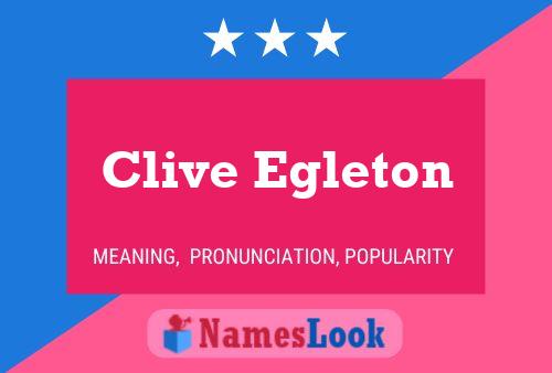 ملصق اسم Clive Egleton