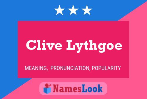 ملصق اسم Clive Lythgoe