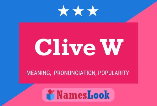 ملصق اسم Clive W