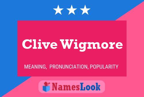 ملصق اسم Clive Wigmore