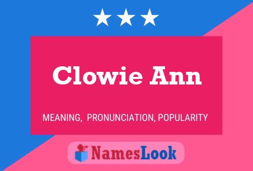 ملصق اسم Clowie Ann