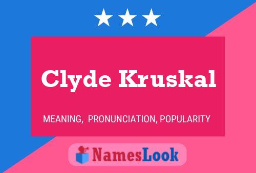 ملصق اسم Clyde Kruskal