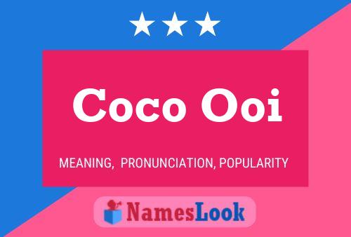 ملصق اسم Coco Ooi