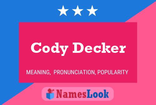 ملصق اسم Cody Decker