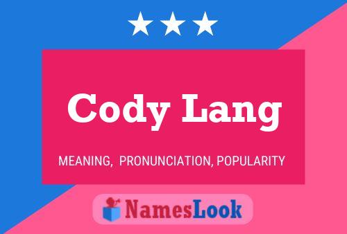 ملصق اسم Cody Lang