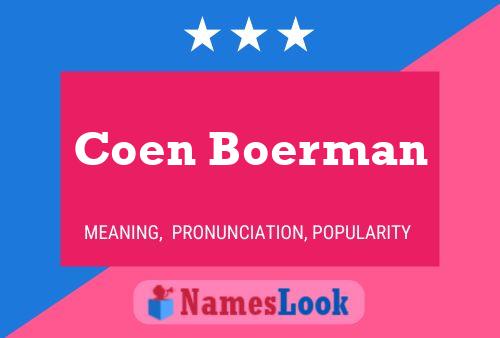 ملصق اسم Coen Boerman