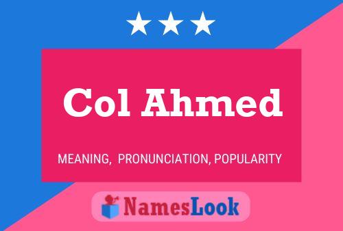 ملصق اسم Col Ahmed