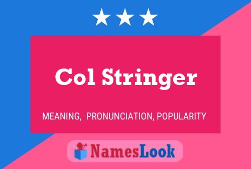 ملصق اسم Col Stringer