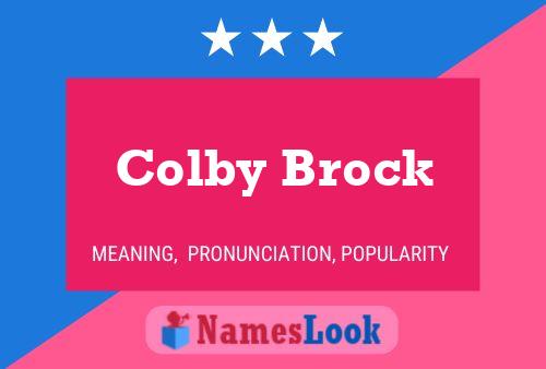 ملصق اسم Colby Brock