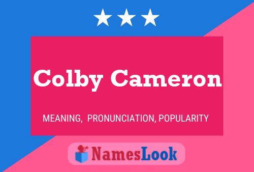 ملصق اسم Colby Cameron