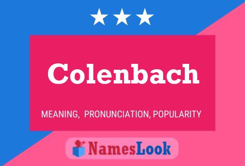 ملصق اسم Colenbach