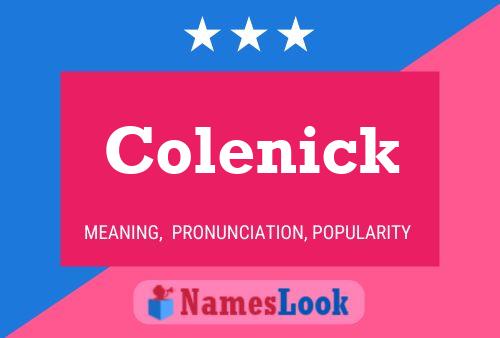 ملصق اسم Colenick