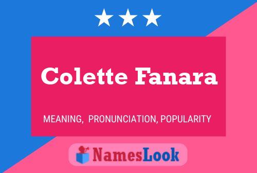 ملصق اسم Colette Fanara