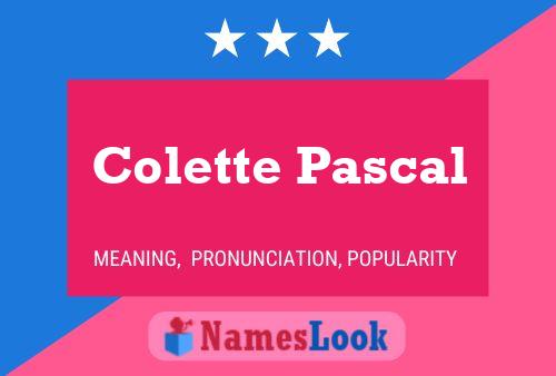 ملصق اسم Colette Pascal