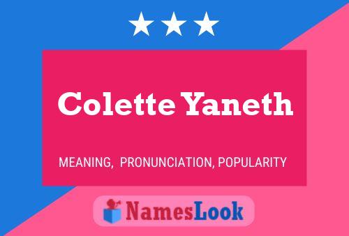 ملصق اسم Colette Yaneth