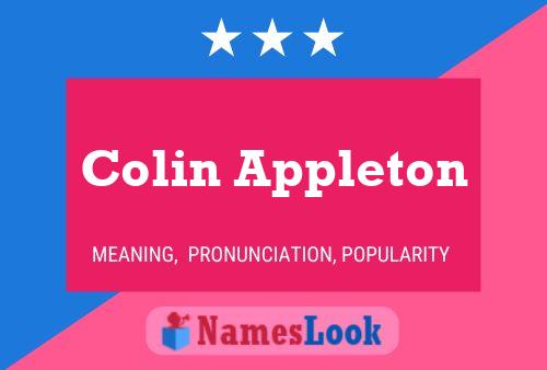 ملصق اسم Colin Appleton