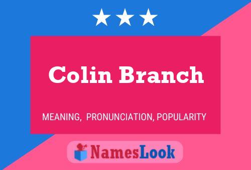 ملصق اسم Colin Branch