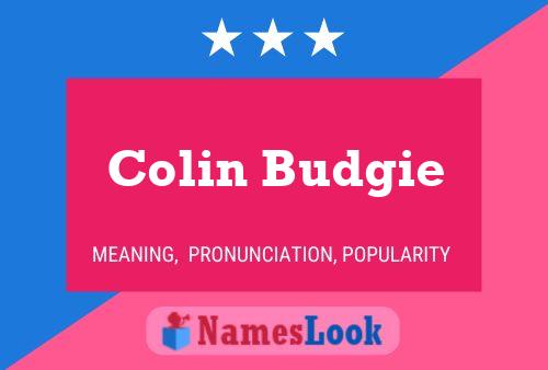 ملصق اسم Colin Budgie