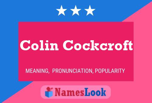 ملصق اسم Colin Cockcroft