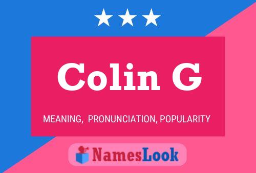 ملصق اسم Colin G