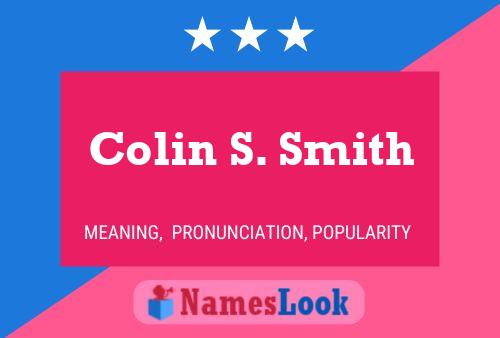 ملصق اسم Colin S. Smith