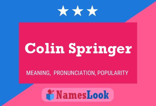 ملصق اسم Colin Springer