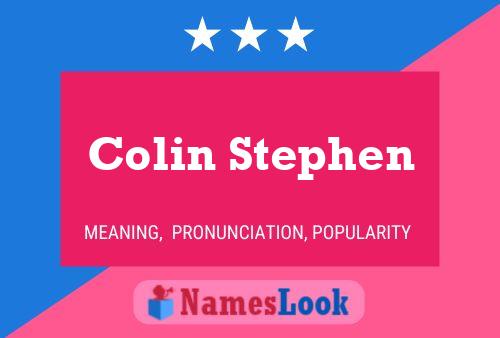 ملصق اسم Colin Stephen