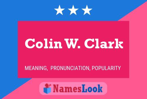 ملصق اسم Colin W. Clark