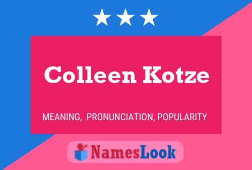 ملصق اسم Colleen Kotze